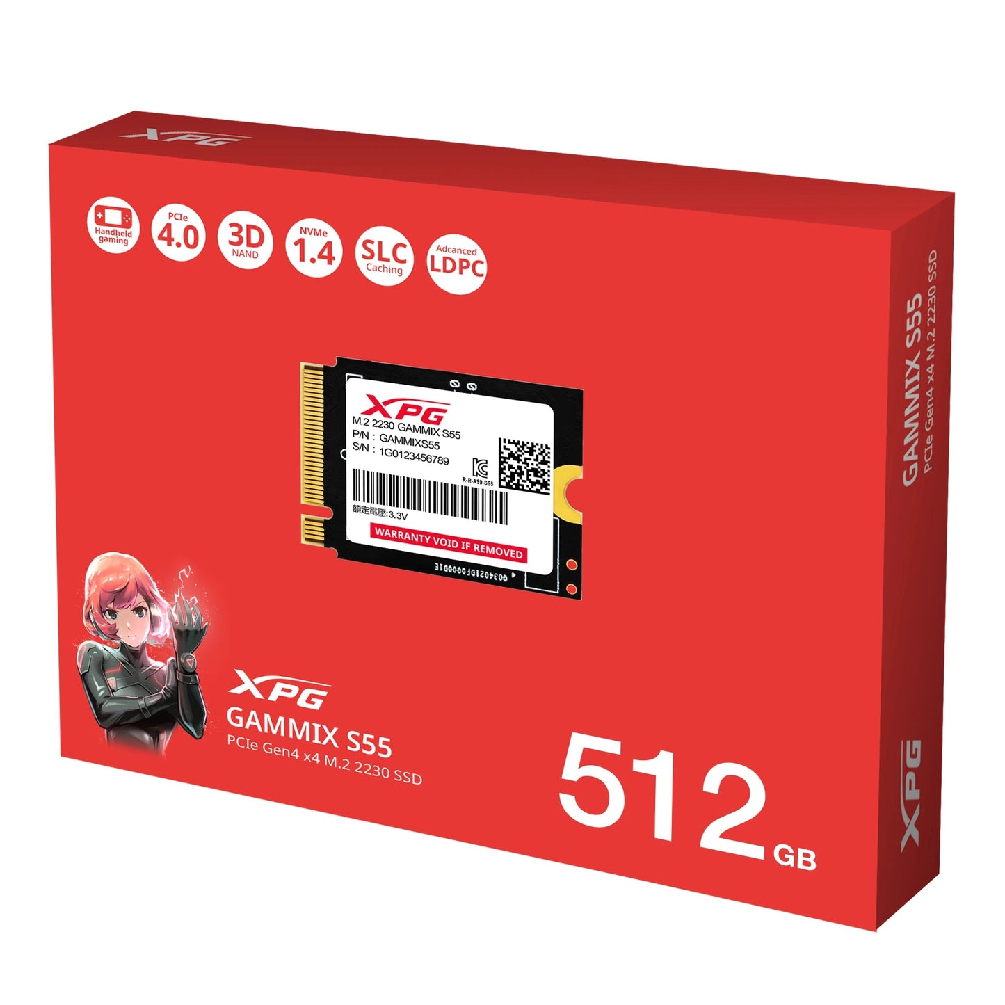 XPG GAMMIX S55 512GB PCIe Gen4 x4 M.2 NVMe SSD Microcenter India