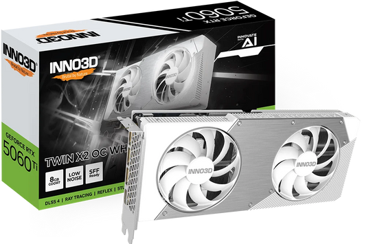 INNO3D GeForce RTXâ„¢ 5060 Ti 8GB TWIN X2 OC WHITE Graphics Card Microcenter India