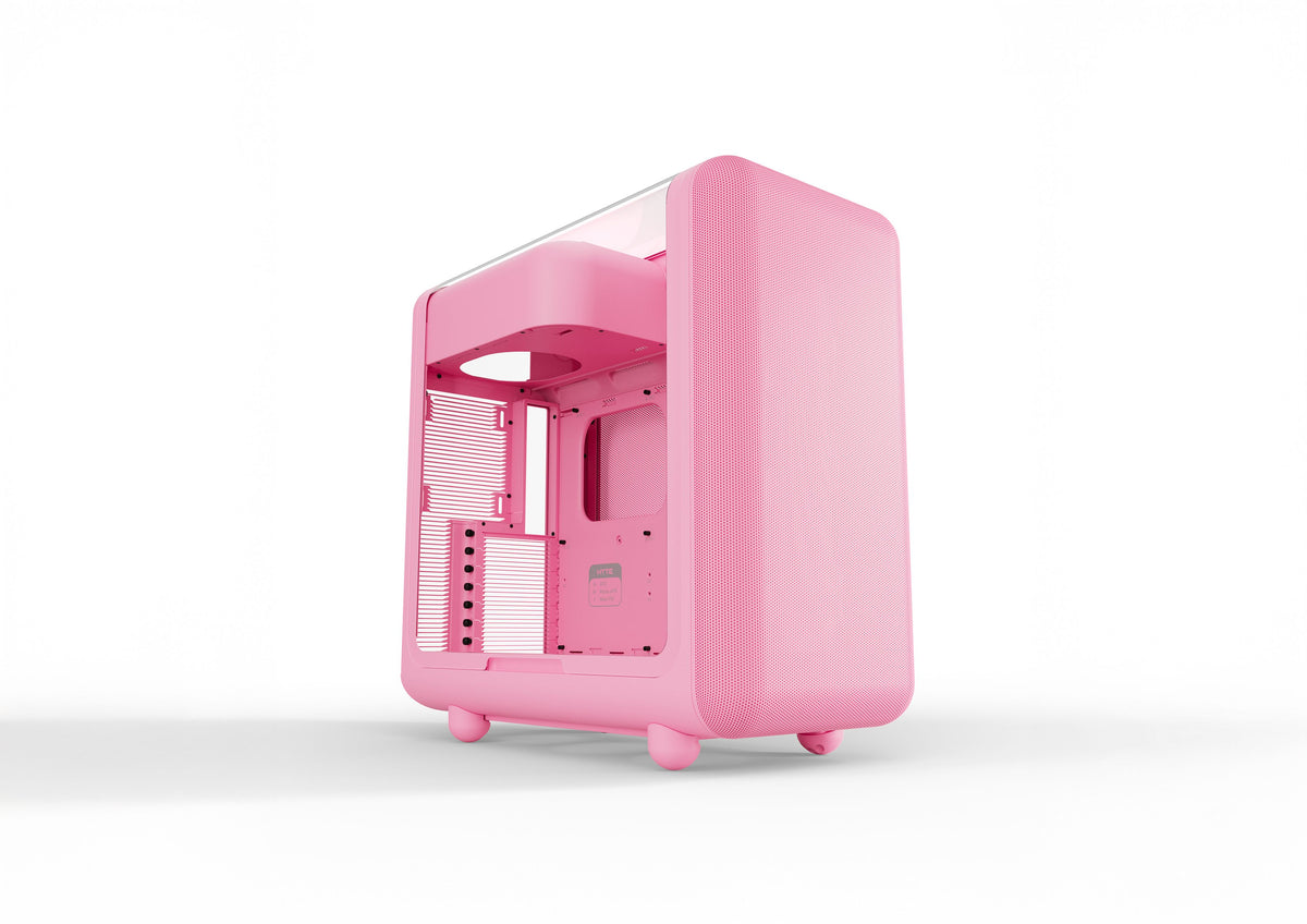 HYTE X50 Strawberry Milk pale pink ATX mid tower cabinet