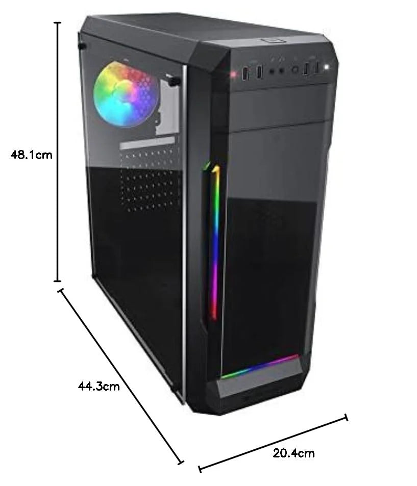 Cougar MX331-T ARGB ATX Mid Tower Cabinet Black Microcenter India