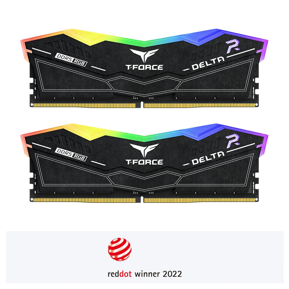 T-Force Delta RGB 32GB (16GBx2) DDR5 6000MHz Desktop Memory RAM CL30