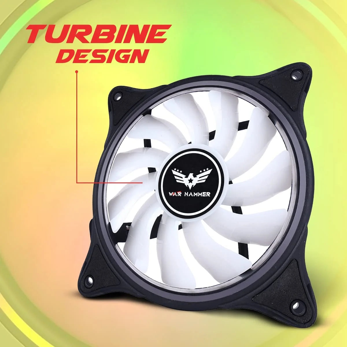 WAR HAMMER Kratos 1500 RPM 120 KIT ARGB Case Fan (Triple Pack) Microcenter India