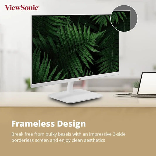 ViewSonic 24 Inch Full HD IPS White Monitor VA2432-H-W