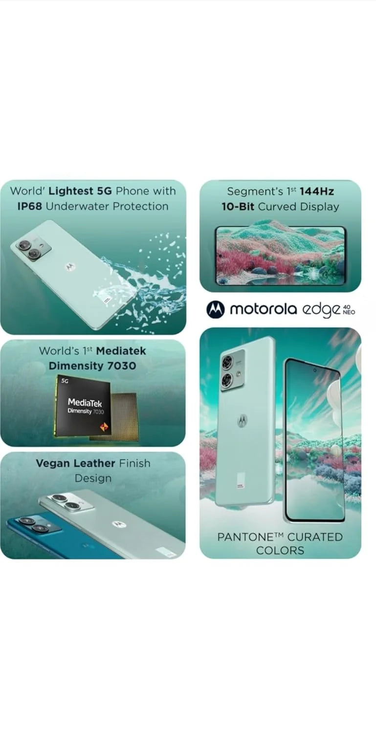 Motorola Edge 40 Neo Soothing Sea 128GB RAM 8GB Microcenter India