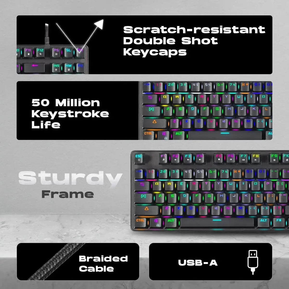 Cosmic Byte Firefly RGB TKL Mechanical Keyboard CB-GK-18 Microcenter India