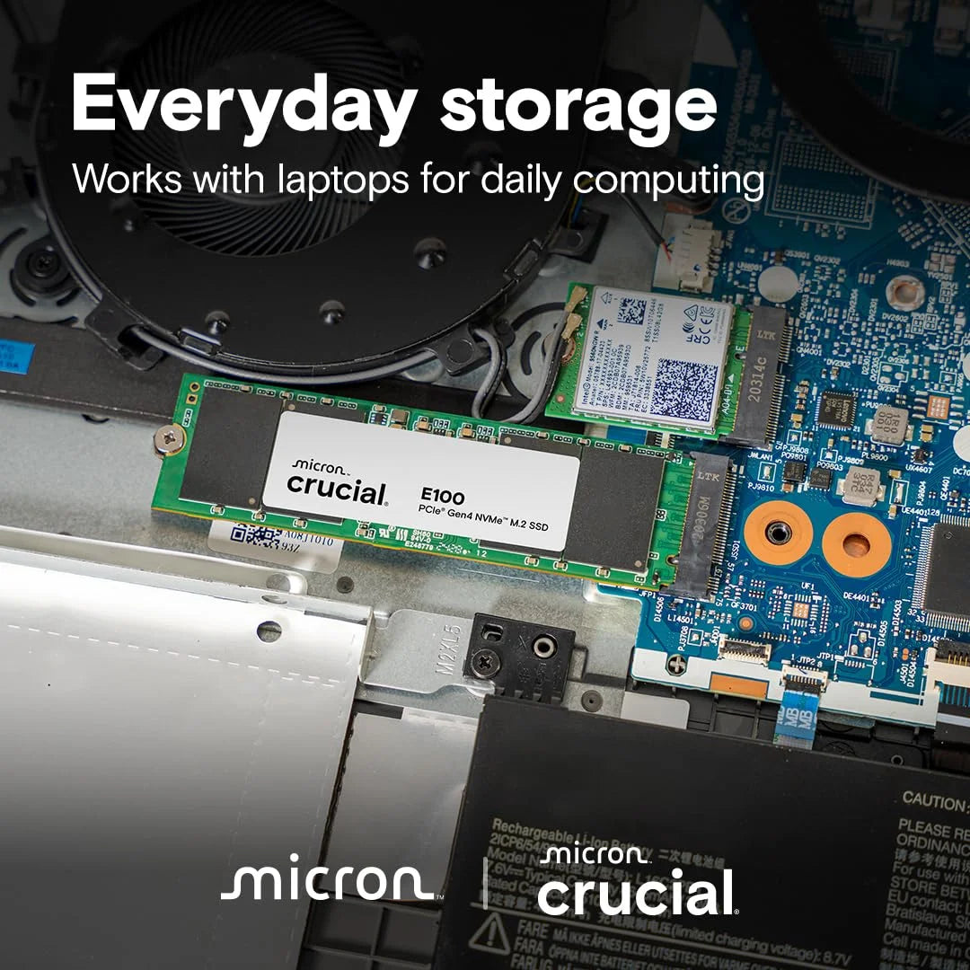 Crucial E100 480GB NVMe Gen4 SSD - Microcenter India