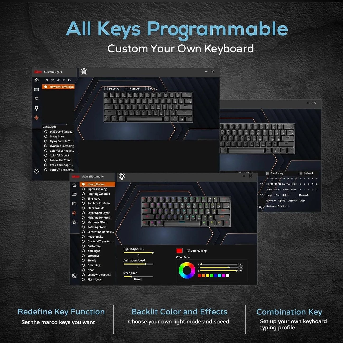 Royal Kludge RK61 Mechanical Keyboard Microcenter India