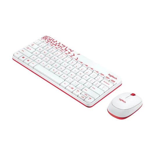 Logitech MK240 Wireless Combo (White-Red) Microcenter India
