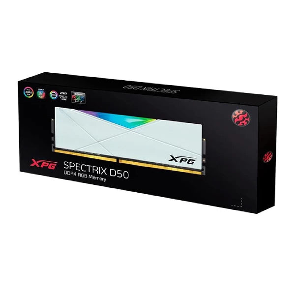 Adata XPG Spectrix D50 RGB 16GB (16GBx1) DDR4 3200MHz White Microcenter India