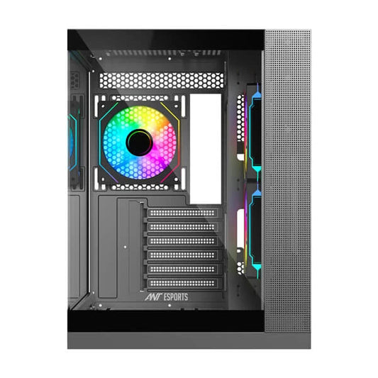 Ant Esports Crystal X4 ARGB (ATX) Mid Tower Cabinet Grey Microcenter India