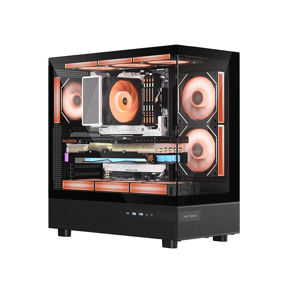 Ant Esports Crystal X6 ATX Mid Tower Cabinet With Type-C Microcenter India