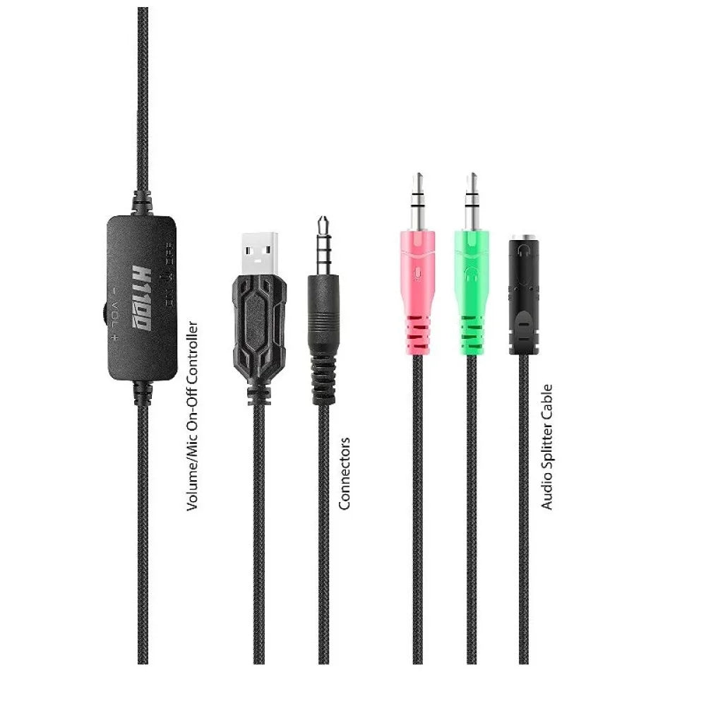 Ant Esports H1100 Pro RGB Black Wired Over-Ear Gaming Headset Microcenter India