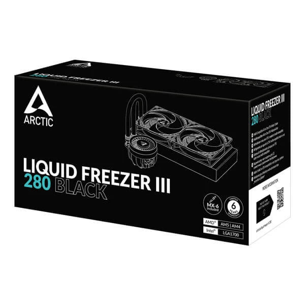 Arctic Liquid Freezer III 280 CPU Liquid Cooler Black Microcenter India