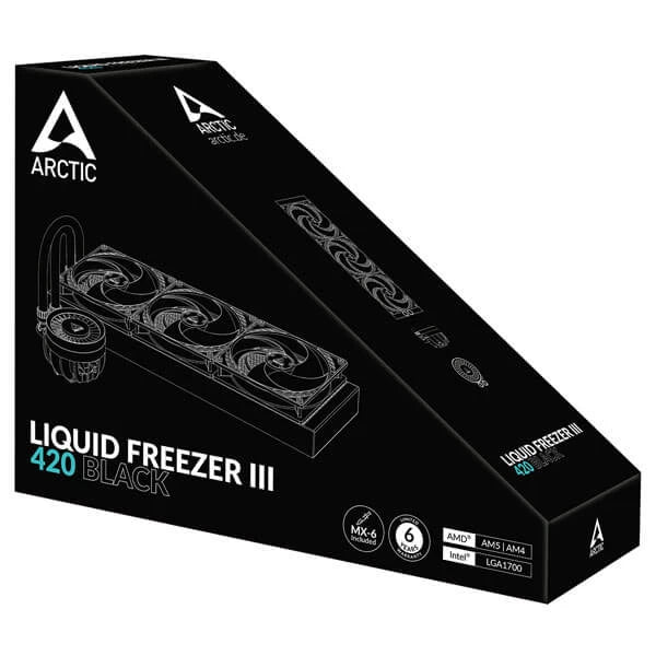Arctic Liquid Freezer III 420 CPU Liquid Cooler Black Microcenter India