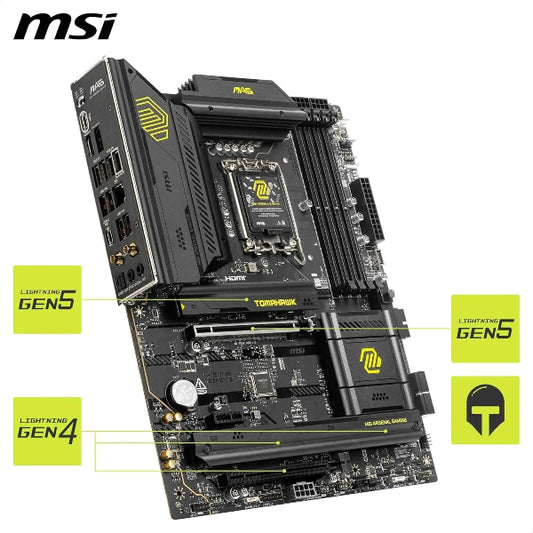 MSI Gaming Motherboard MAG B860 TOMAHAWK WIFI DDR5 ATX - Microcenter India.