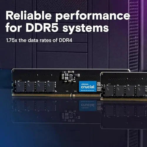 Crucial RAM 16GB DDR5 4800MHz CL40 Desktop Memory - Microcenter India.