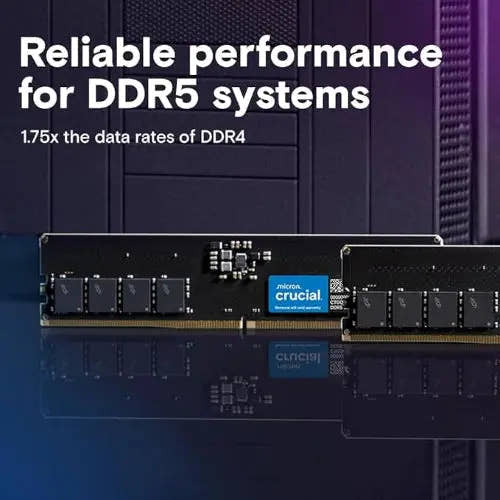 Crucial RAM 16GB DDR5 4800MHz CL40 Desktop Memory - Microcenter India.