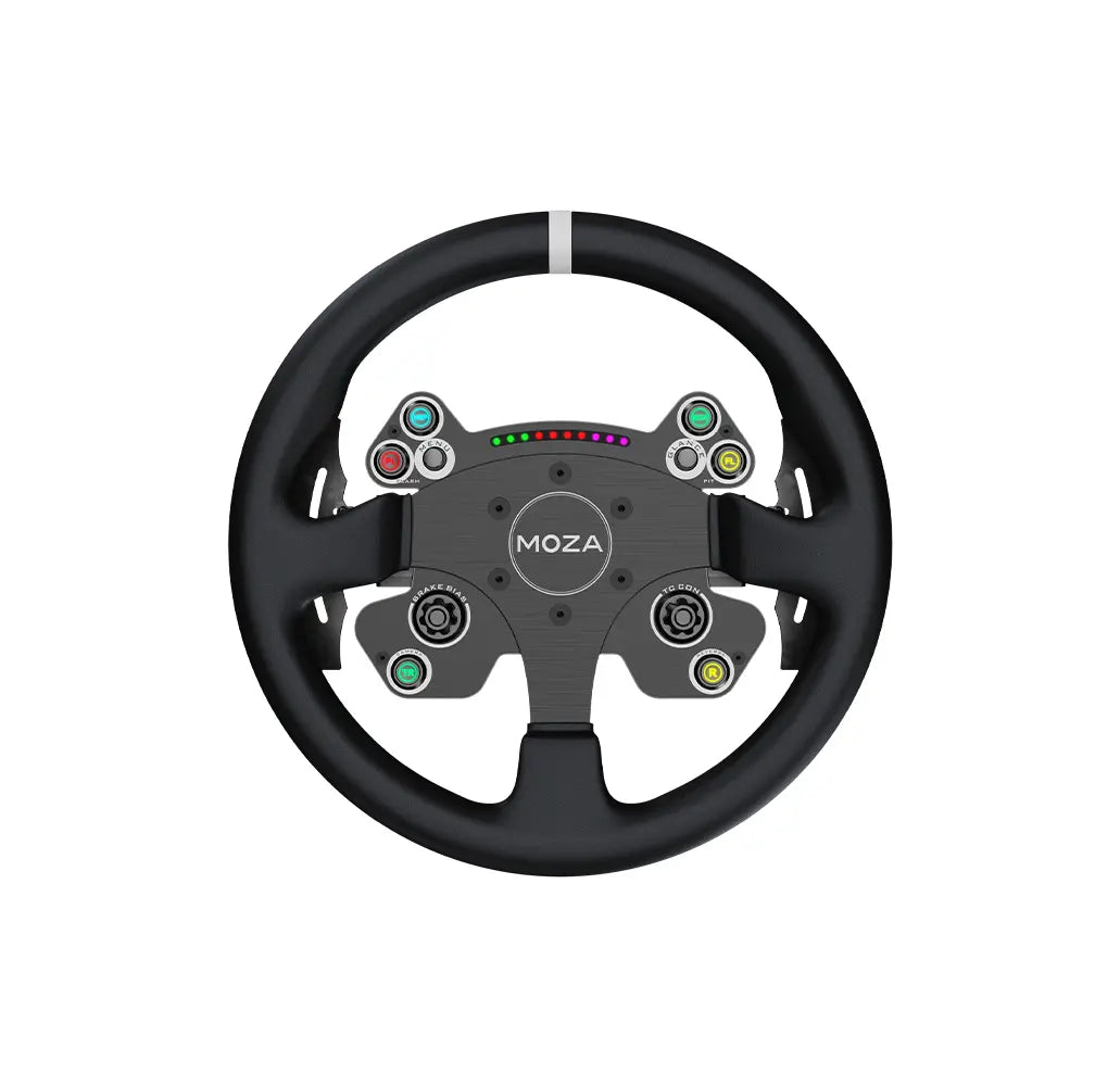 MOZA CS V2P steering wheel with forged carbon paddles