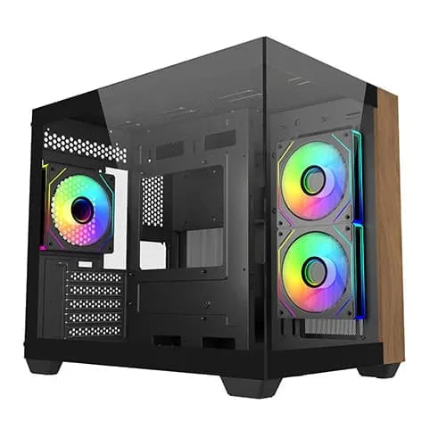 Cooler Master Elite 481 Wood ARGB M-ATX Mini Tower Cabinet Microcenter India