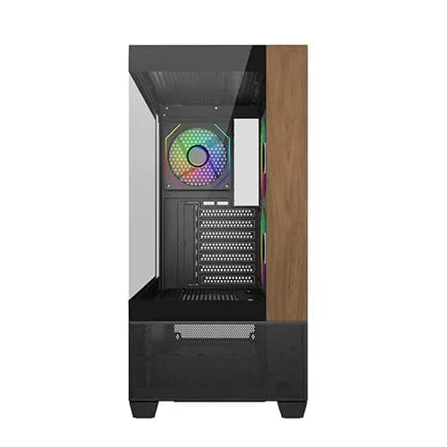 Cooler Master Elite 690 Wood ARGB ATX Mid Tower Cabinet Microcenter India