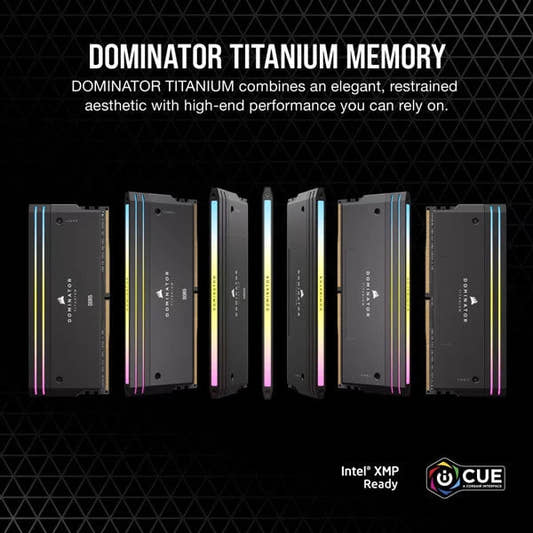 Corsair Dominator Titanium RGB DDR5 32GB (16GBx2) 6000MHz Desktop Ram Black Microcenter India