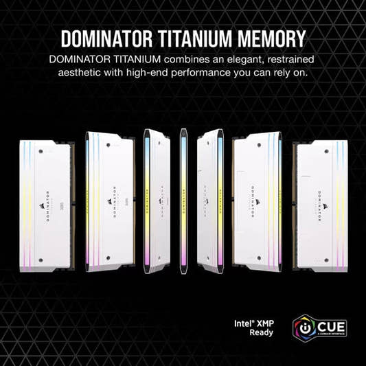 Corsair Dominator Titanium RGB DDR5 32GB (16GBx2) 6000MHz Desktop Ram White Microcenter India