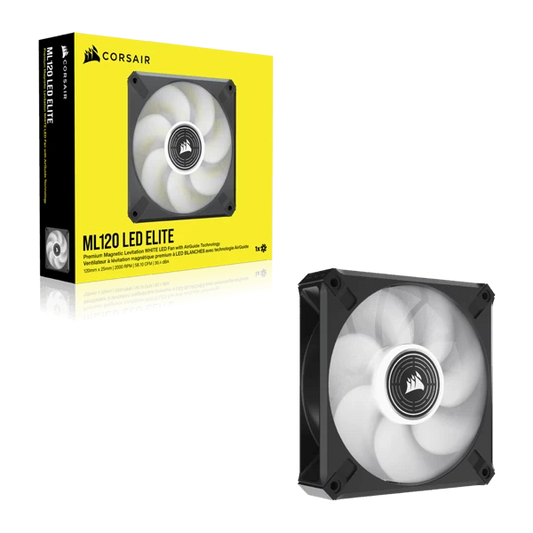 Corsair ML120 LED Elite 120mm White LED Cabinet Fan Single Pack
