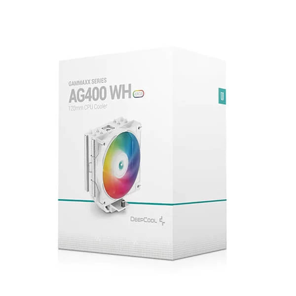 Deepcool Gammaxx AG400 White ARGB 120mm CPU Air Cooler Microcenter India