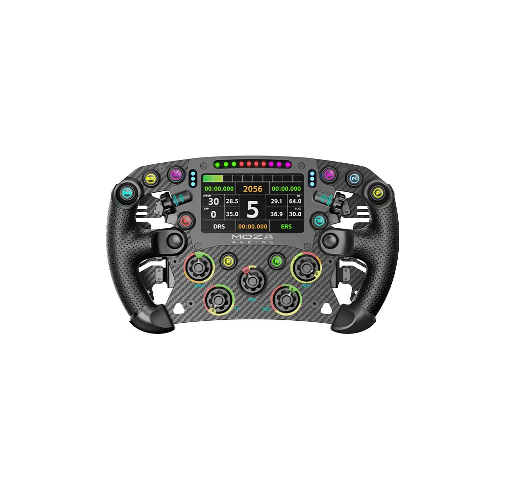 MOZA FSR V2 formula steering wheel with 4.3 inch touchscreen