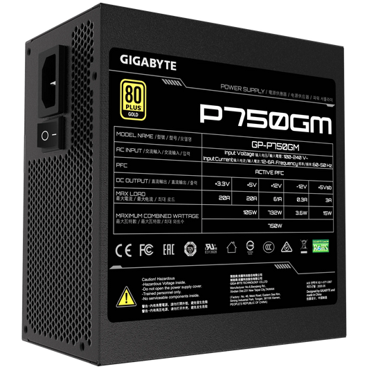 Gigabyte P750GM 80 Plus Gold SMPS Microcenter India