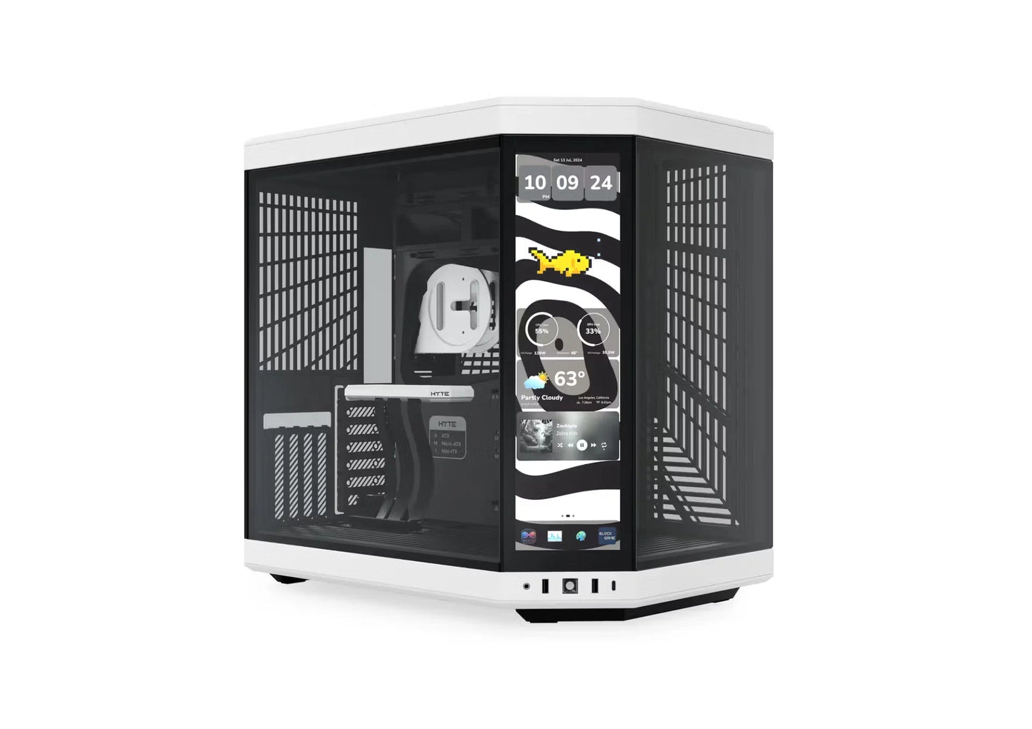 Hyte Y70 touch infinite E-ATX Mid Tower Cabinet Microcenter India