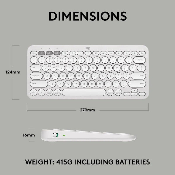 Logitech Pebble Keys 2 K380S Wireless Multi-Device Keyboard - Microcenter India.