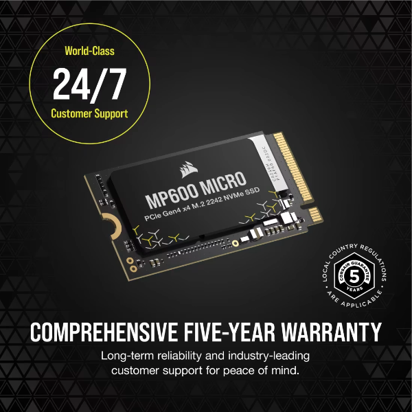 Corsair MP600 MICRO 2TB PCIe 4.0 Gen4 x4 NVMe M.2 2242 SSD - Microcenter India.