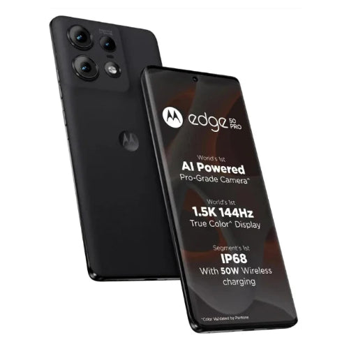 Motorola Edge 50 Pro (Black Beauty, 8+256) - Premium lightweight Smartphone.