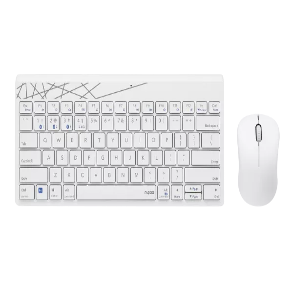 Rapoo 8000M Multi Mode Wireless and Bluetooth Keyboard and Mouse Combo - Microcenter India.