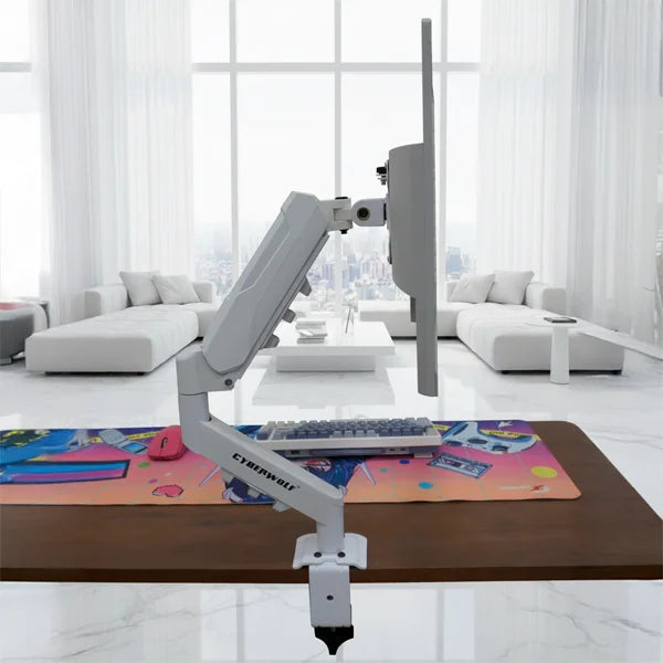 Cyberwolf Monitor Mount Gas Spring Table Stand Microcenter India