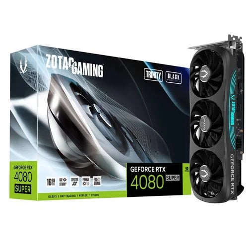 ZOTAC GAMING GeForce RTX 4080 SUPER Trinity Black Edition 16GB Graphic Card Microcenter India