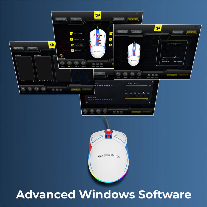Zebronics Astro Wired Mouse White Microcenter India