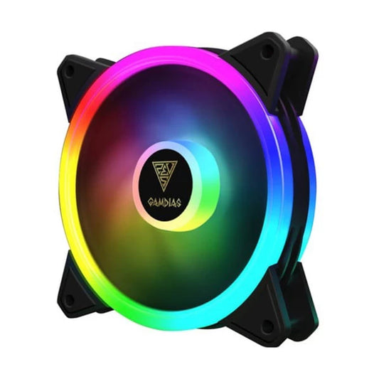 Gamdias AEOLUS M2-1204R - 120mm Cabinet Fan (Quadruple Pack) Black