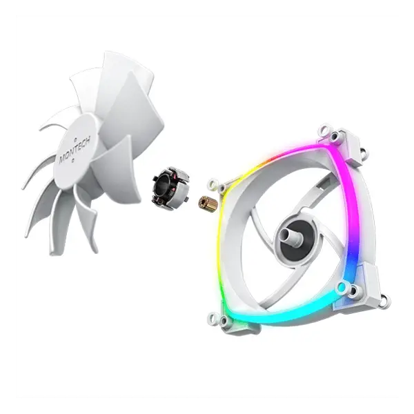 Montech AX120 PWM ARGB White Cabinet Fan (Single Pack) Microcenter India