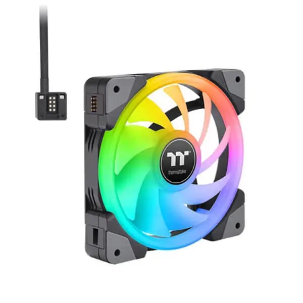 Thermaltake Swafan EX12 RGB 120mm Cabinet Fan With Controller - Black (Triple Pack)