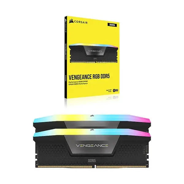 Corsair Vengeance RGB 64GB DDR5 5600MHz DRam (Gray) Microcenter India
