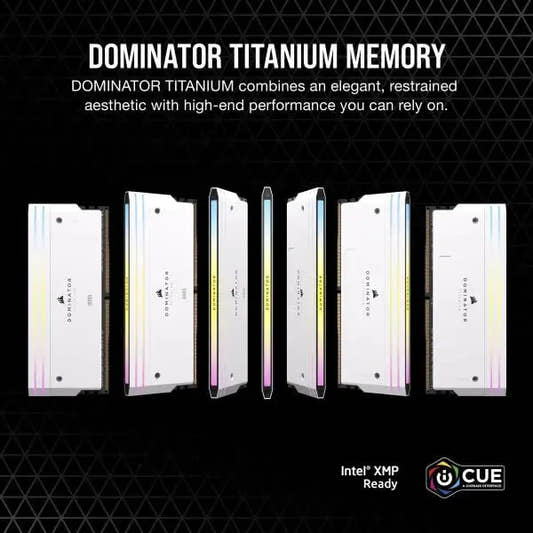 Corsair Dominator Titanium RGB DDR5 32GB (16GBx2) 7200MHz RAM (White) Microcenter India