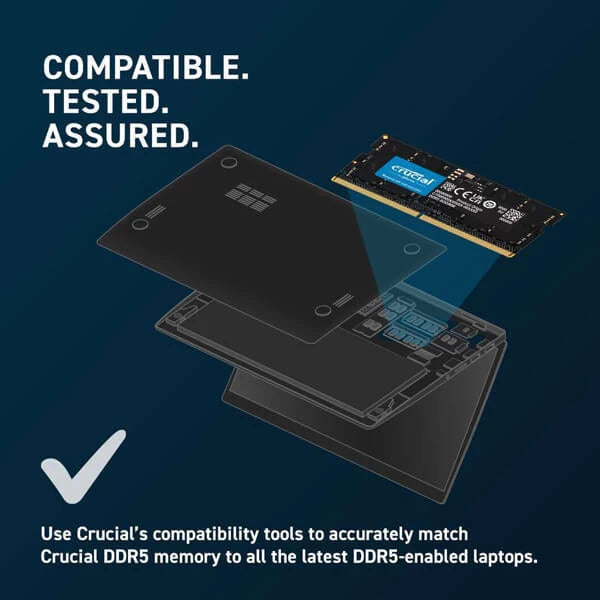 Crucial Ram16GB DDR5 5200MHz SODIMM Microcenter India