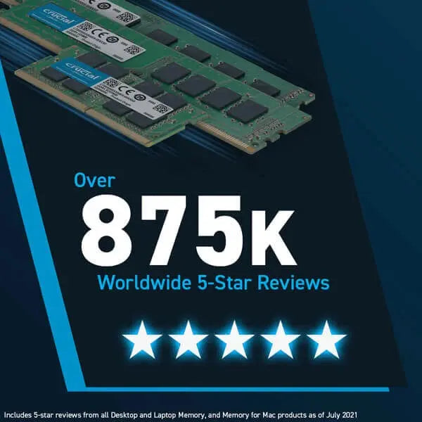 Crucial RAM 32GB DDR5 5200 MHz CL42 (16Gbit) Microcenter India