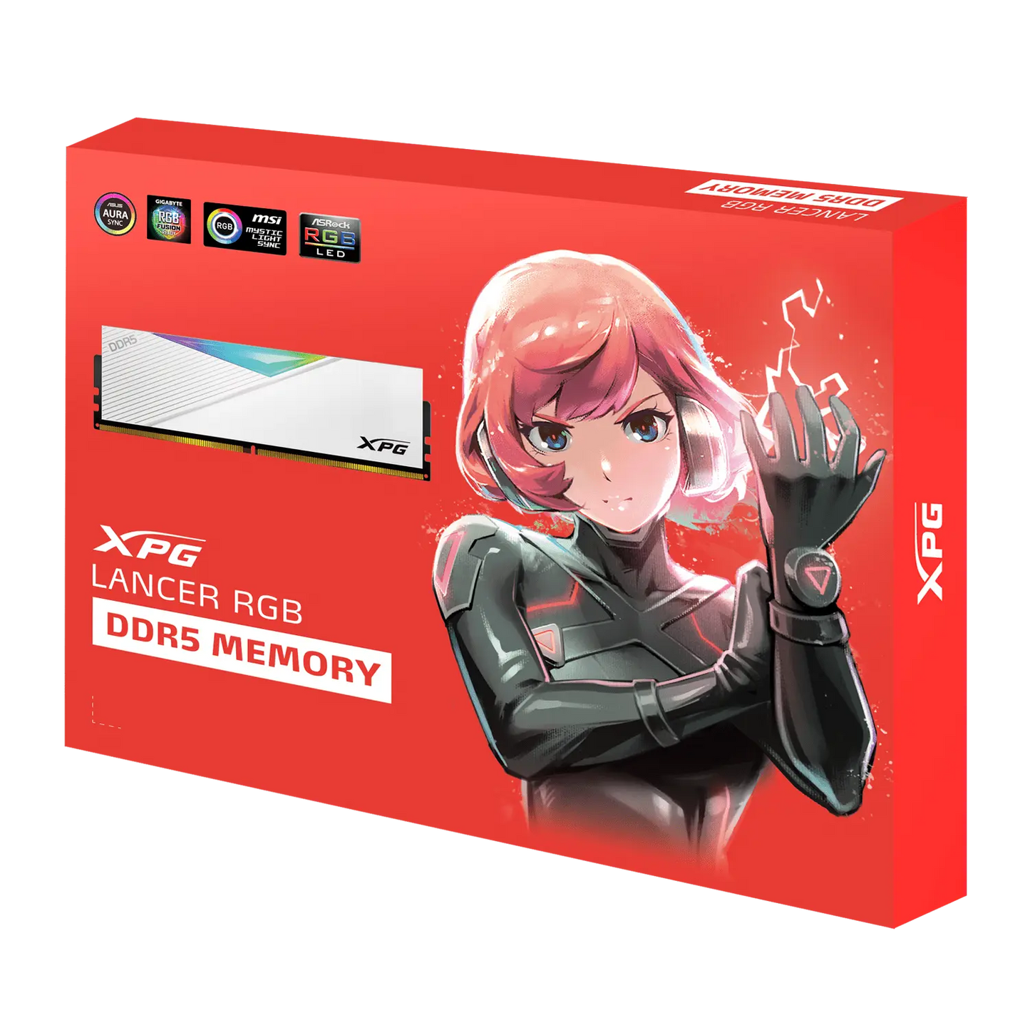 Adata XPG Lancer RGB 32GB (16GBX2) DDR5 5200MHz Memory - White Microcenter India