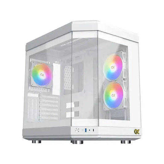 Xigmatek Cubi Arctic E-ATX Mid Tower Cabinet White Microcenter India