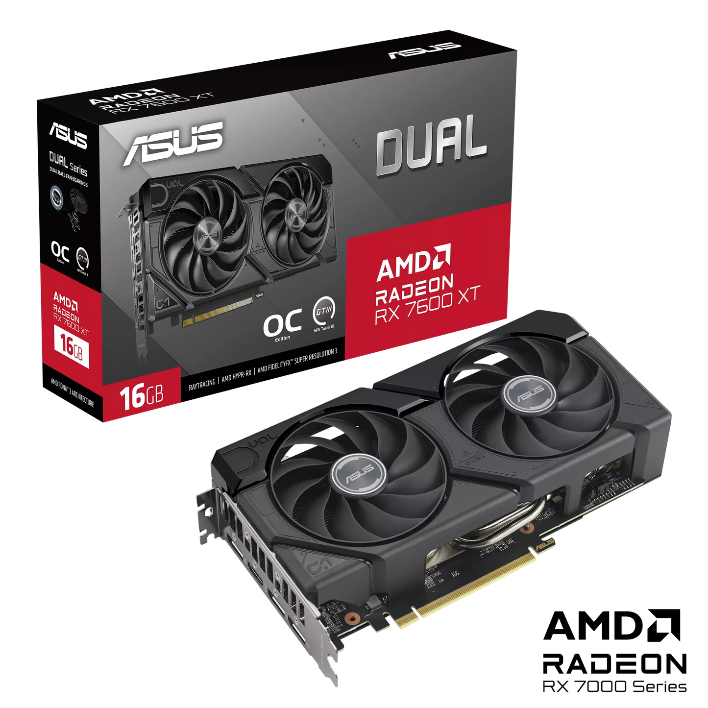 ASUS Dual Radeon RX 7600 XT OC Edition 16GB GDDR6 Microcenter India