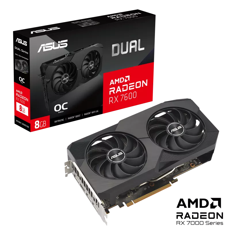 ASUS Dual Radeon RX 7600 OC Edition 8GB GDDR6