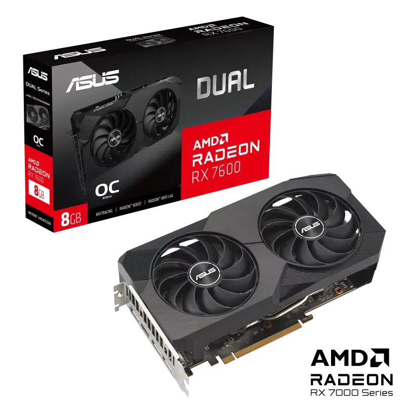 ASUS Dual Radeon RX 7600 OC Edition 8GB GDDR6 Microcenter India